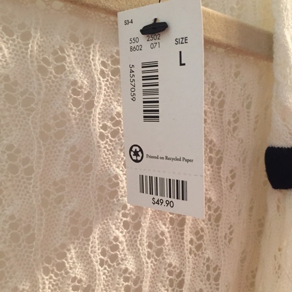 NWT The Limited Cream Tiered Ruffled Cardigan - Picture 4 of 4